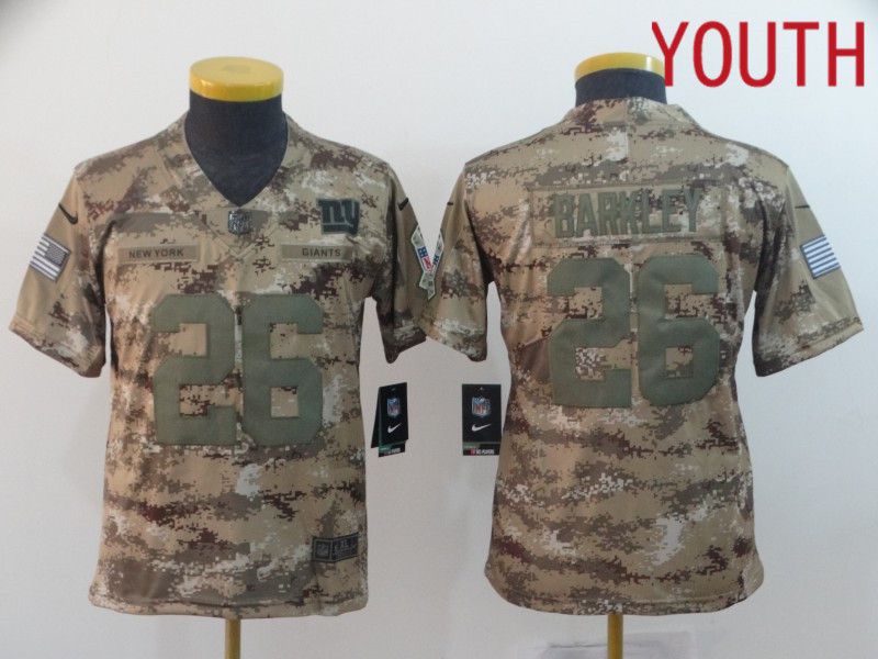 Youth New York Giants #26 Barkley Camo Nike Limited NFL Jersey->youth nfl jersey->Youth Jersey